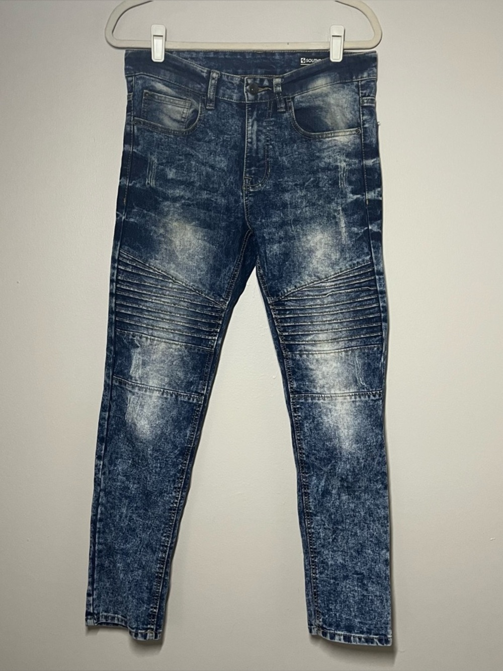 Southpole Jeans Men's 32x30 Skinny Distressed Acid Wash Hip Hop